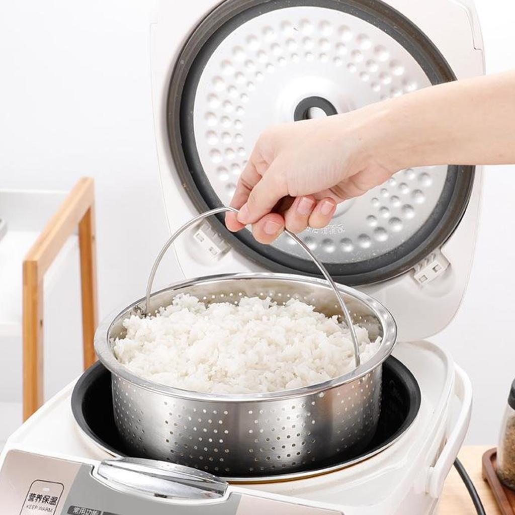 Паровой поддон из нержавеющей стали Корзина для пароварки с ручкой Решетка для пароварки Овощеварка Стойка Enduring