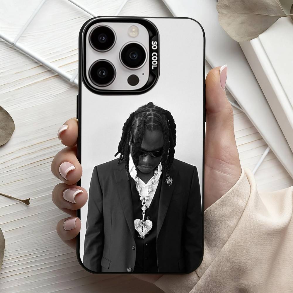 D-Don T-Toliver-R Рэпер Певец Чехол для телефона Для iPhone17,16,15,14,13,12,11 Plus,Pro Max Черный Конфетный серебряный чехол для телефона