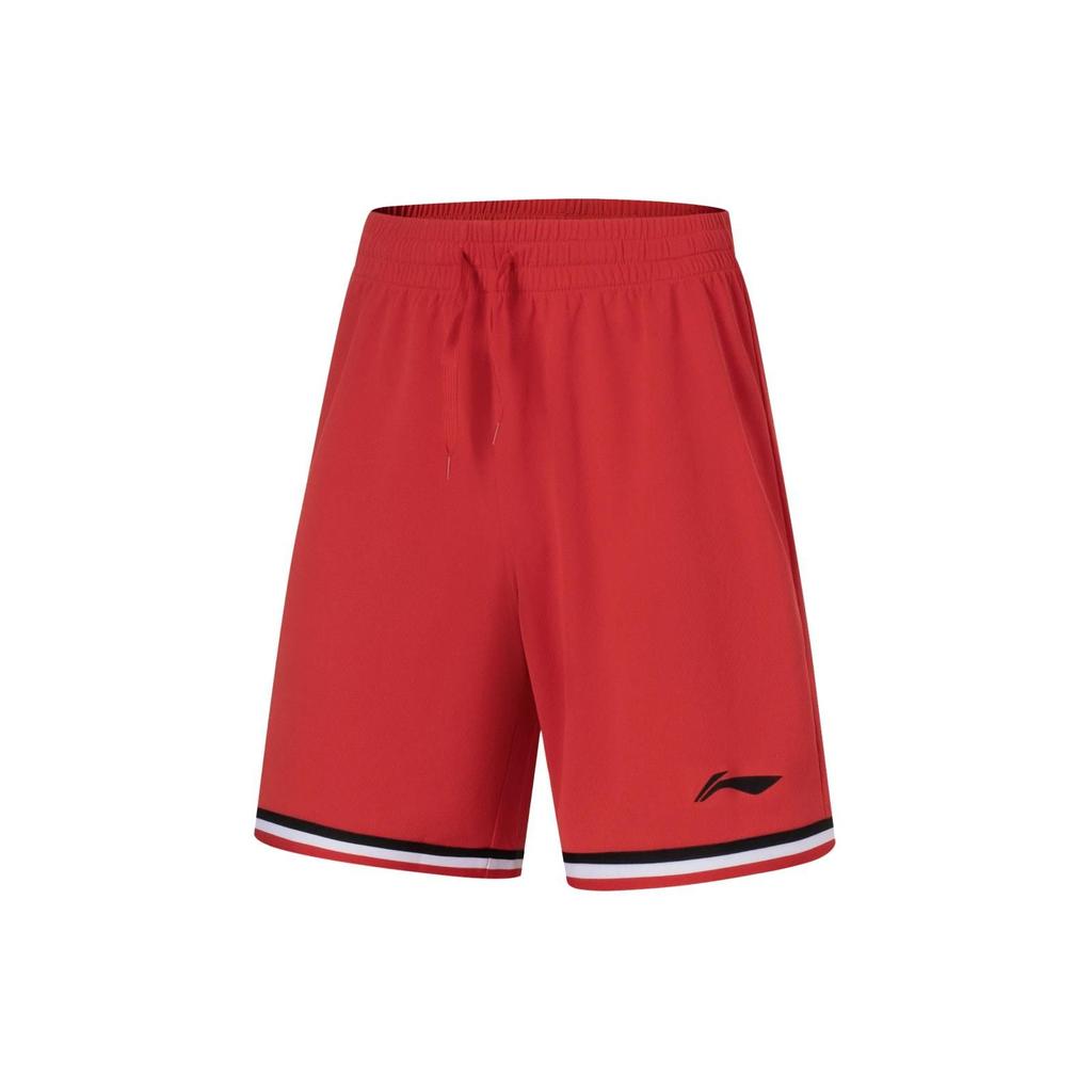 Баскетбольный костюм Li Ning Sports с логотипом и влагоотводящим принтом для соревнований, мужская спортивная одежда, красный AATT001-2