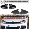 Rhyming Horn Side Mirror Cover Wing Rearview Mirror Caps Glossy Black Carbon Fit For VW Golf MK6 GTI 2009 - 2013 Car