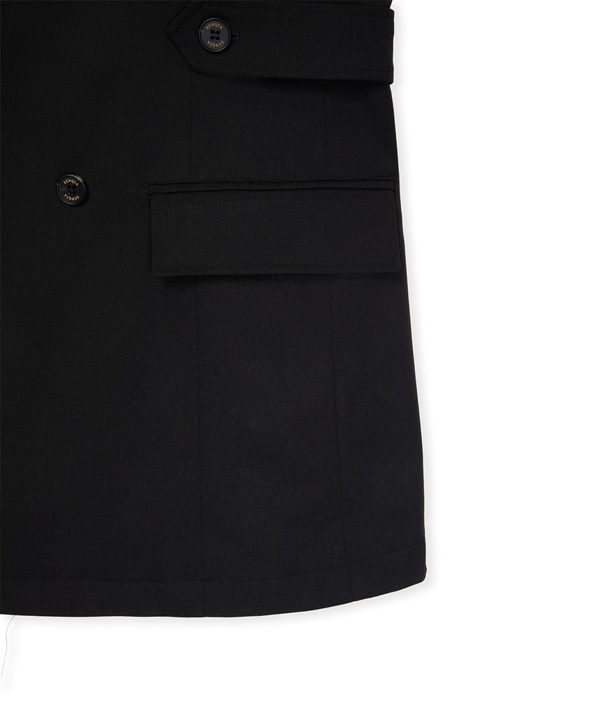Synqia Heritage Double-Breasted Tailored Jacket Black