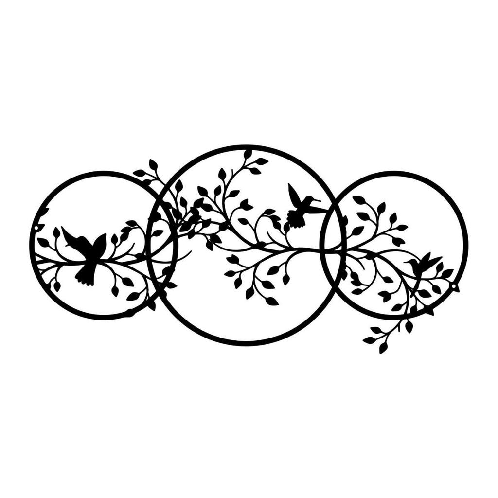 Маленькая птичка на ветке Железное настенное искусство для спальни и кухни