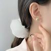 Button Earrings for Women with Light Luxury Temperament Exquisite Round Earrings Simple High-end Niche Design