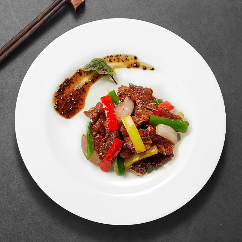 Hundun White Melamine Deep Buffet Plate