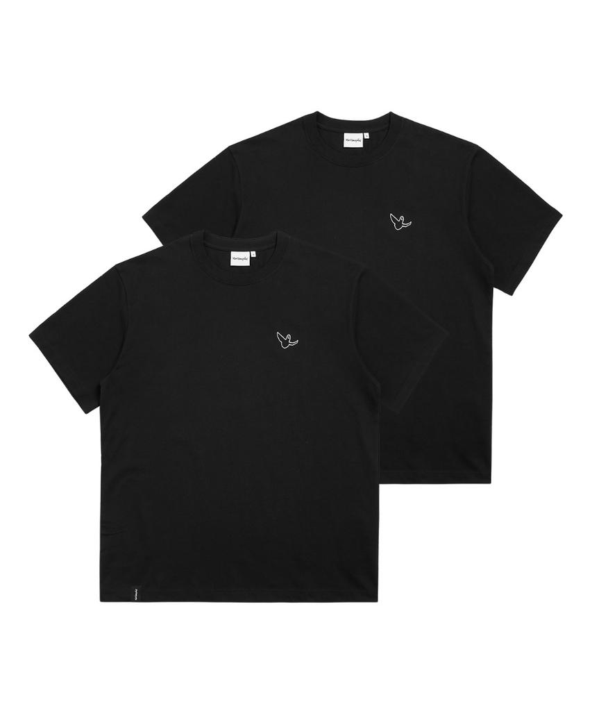MARK GONZALES Angel Cool Cotton 2-Pack Short Sleeve T-Shirt - Black