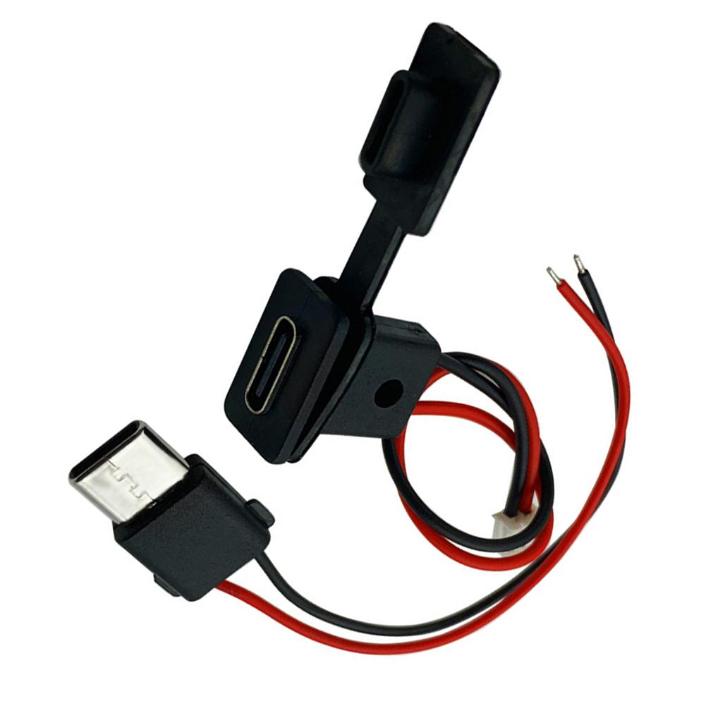 Разъем Type-C USB-C Розетка для зарядки С крепежной пластиной-защелкой TYPE-C Штекер Розетка Водонепроницаемый Разъем Запчасти для электроинструмента