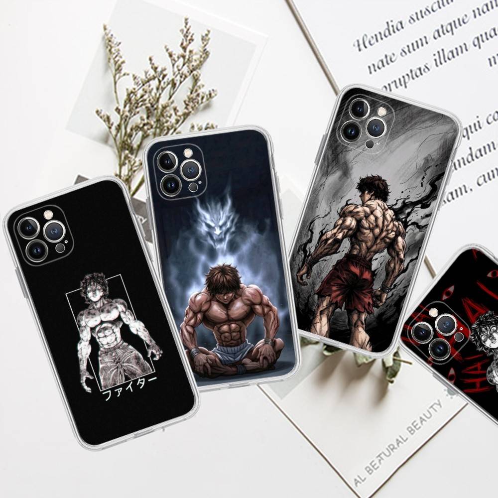 Крутой чехол для телефона B-Baki HanmaS для iPhone 17 16 15 14 13 11 12 Pro Max 16 Plus Прозрачный