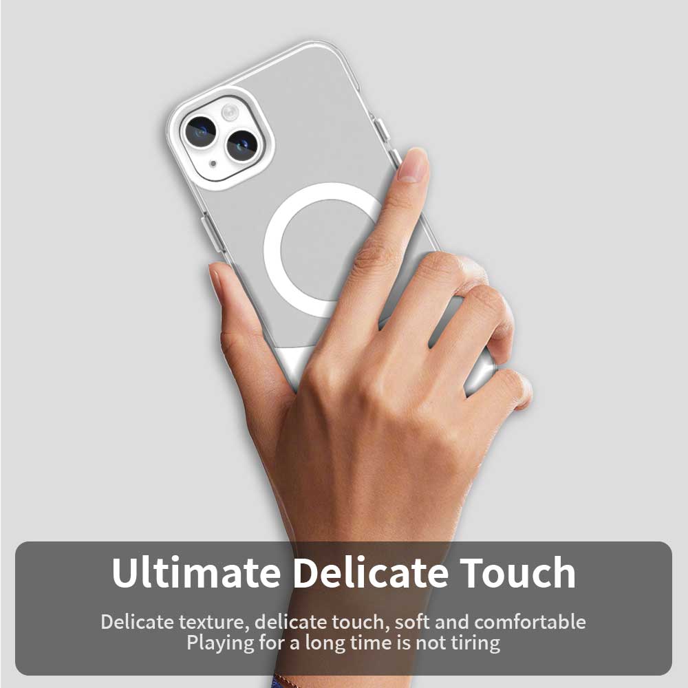 For iPhone 14/13 Case Compatible with MagSafe Color Splicing IMD TPU+PET+PC Mobile Cover