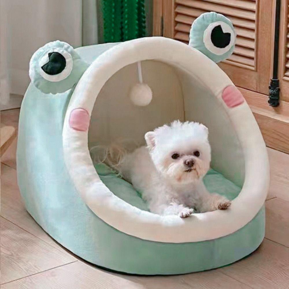 Cartoon Style Pets Sleeping Cave Foldable Pet Sleeping Bed Warm Cat Sleep Bed Kitten