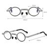 Foldable Reading Glasses Portable For Men Metal Round Square Anti Blue Light Eyeglasses Men Presbyopia  With Diopters To +4