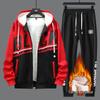 Fleece-Lined Boys' Hoodie - Thick Winter Jacket for Teenagers, Perfect for Autumn Sports and School