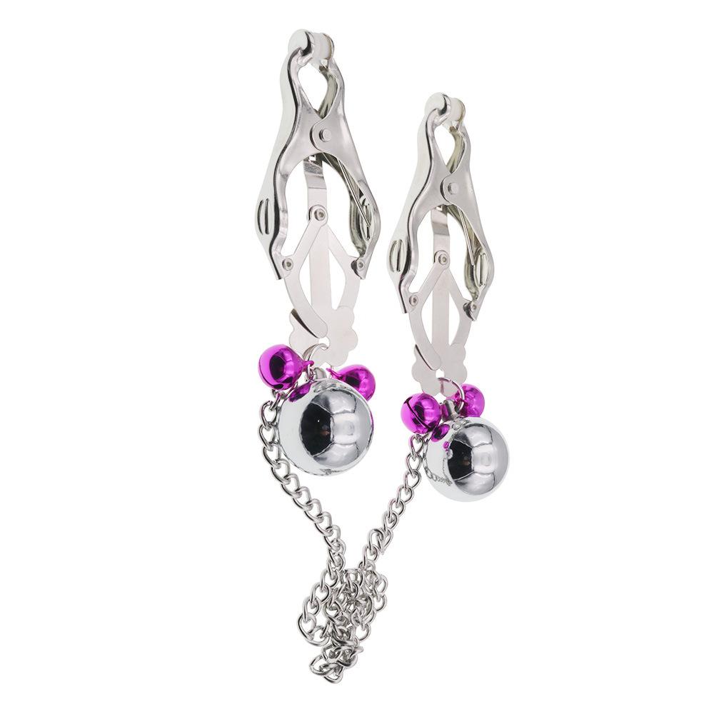 Сексуальный зажим для сосков, подвеска-колокольчик, цепь, зажим-клипса в виде цветка сливы, товары для взрослых, секс-игрушки, страсть, женское искушение