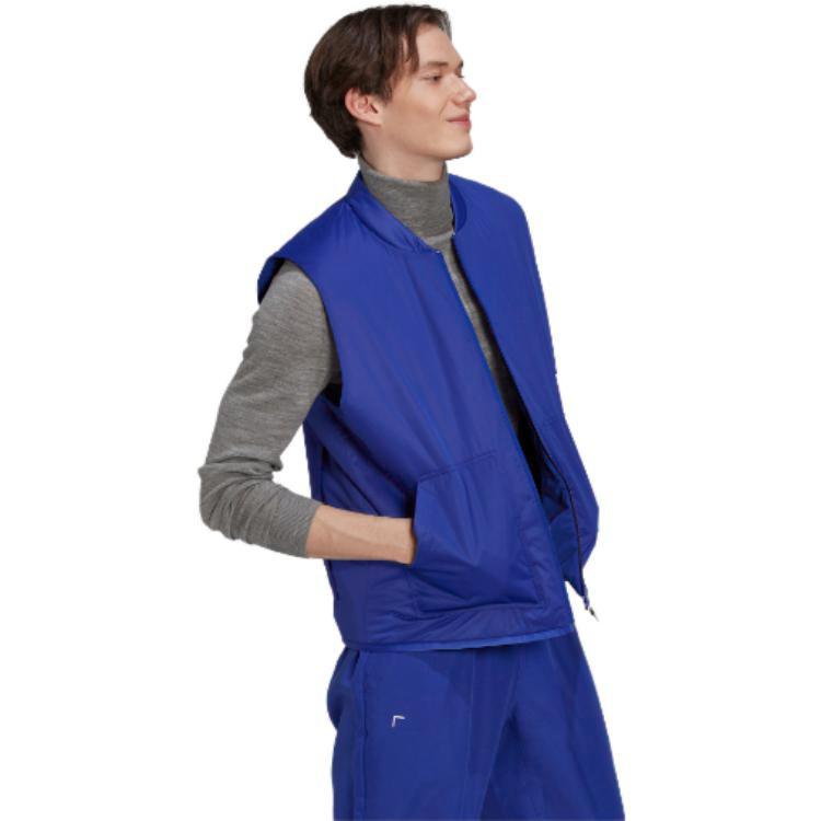 Adidas Jackets Men's Blue Collarless Moderate Other HN1931
