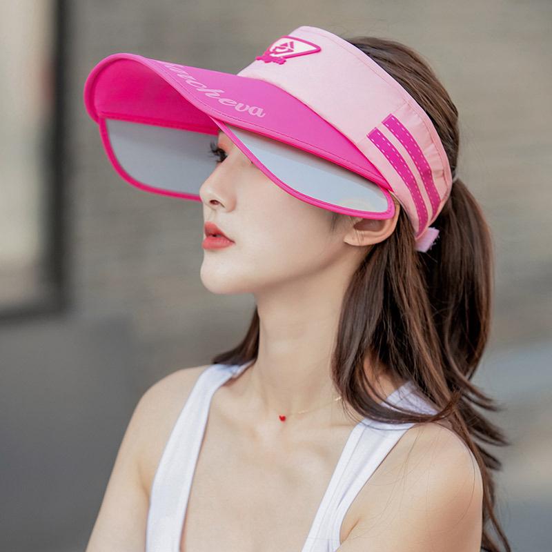Широкополые шляпы от солнца для женщин, летние солнцезащитные козырьки с спортивным принтом, выдвижные поля, женская пляжная шляпа для отдыха на природе