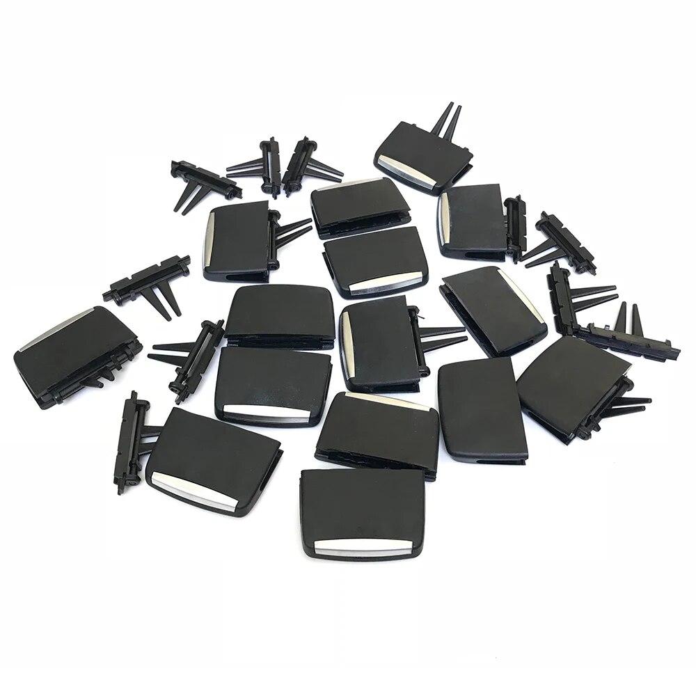 Салон автомобиля спереди и сзади центральный свежий кондиционер AC вентиляционная решетка слайдер зажим для ремонта комплект для BMW X5 E70 X6 E71 E72