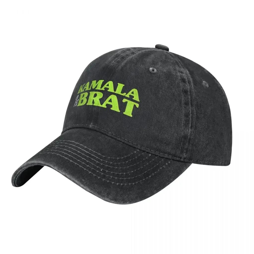 Kamala Harris Is Brat Unisex Style Baseball Caps Distressed Denim Caps Hat Casual Outdoor Activities Gift Sun Cap