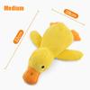 Fun Eco-friendly Plush Dog Chew Toy Pink Squeaky Duck Bite Resistant for Aggressive Chewers Teething Puppies Stress Relief