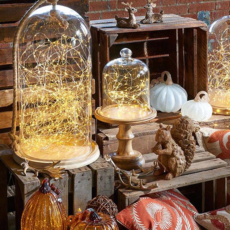 Светодиодные гирлянды из медной проволоки для свадебного и праздничного оформления