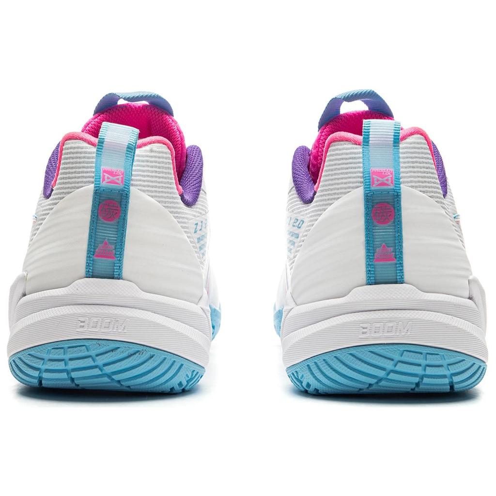 Li Ning Halberd 2 Удобные и модные Нескользящие Износостойкие Низкие Бадминтонные кроссовки Унисекс Белый Синий AYZU019-2