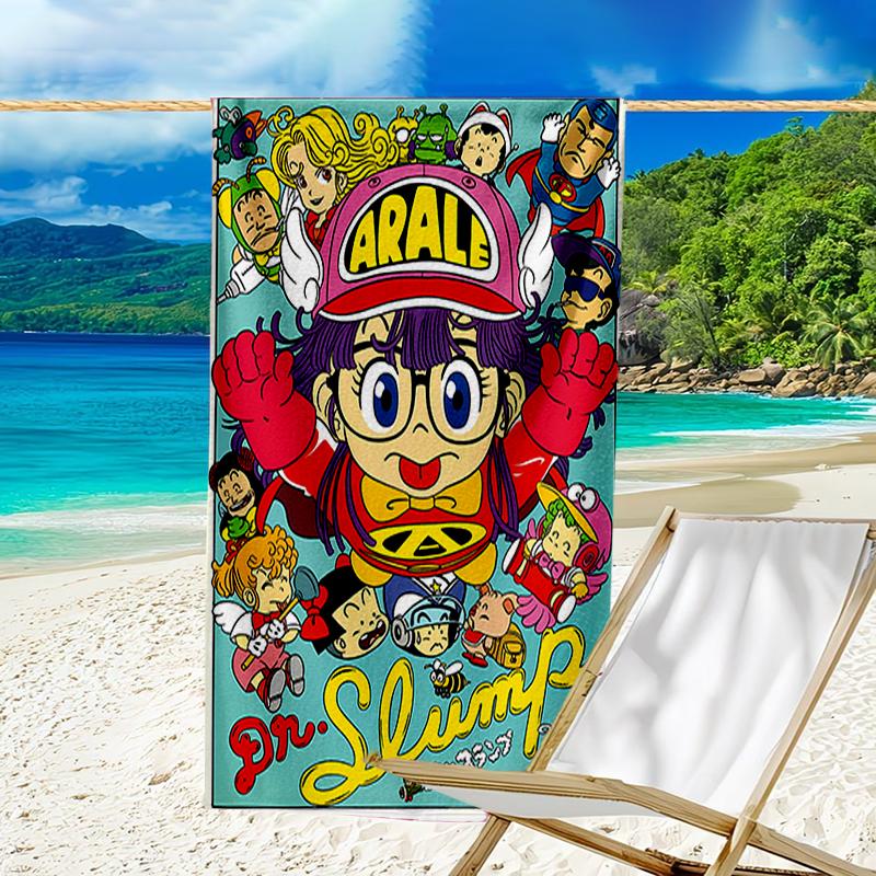 proof beach towel with a Arale Norimaki1 pattern - soft,absorbent,quick-drying,machine washable - perfect for swimming,camping,bathing