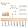 New 1 PCS Multi-functional Solid Wood Hanger Hook Women Storage Bra Hanger Home Belt Hanger Durable 8 Hooks Rack Closet Clothes Organizer