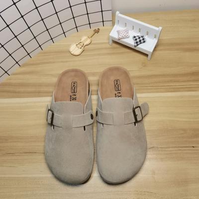 Женские летние новые тапочки 2024 года, простые однотонные универсальные женские тапочки Baotou, повседневные удобные домашние мюли на плоской подошве