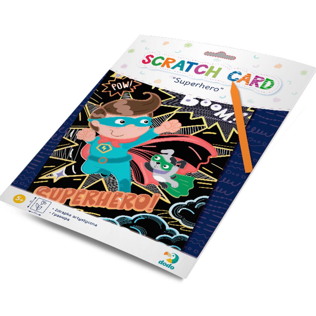 Zdrapka Artystyczna ”Superbohaterowie” Malowanie Metodą Scratch Dla Dzieci