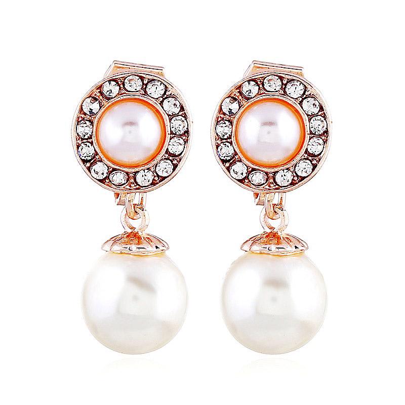 Серьги-клипсы, не требующие прокола, Серьги-подвески с искусственным жемчугом, Подарки 1 пара, Свадебные изысканные для вечеринки, для девушек, Золотистые, Уникальные, Серебристые, Женские, Клипсы для ушей, Уникальные