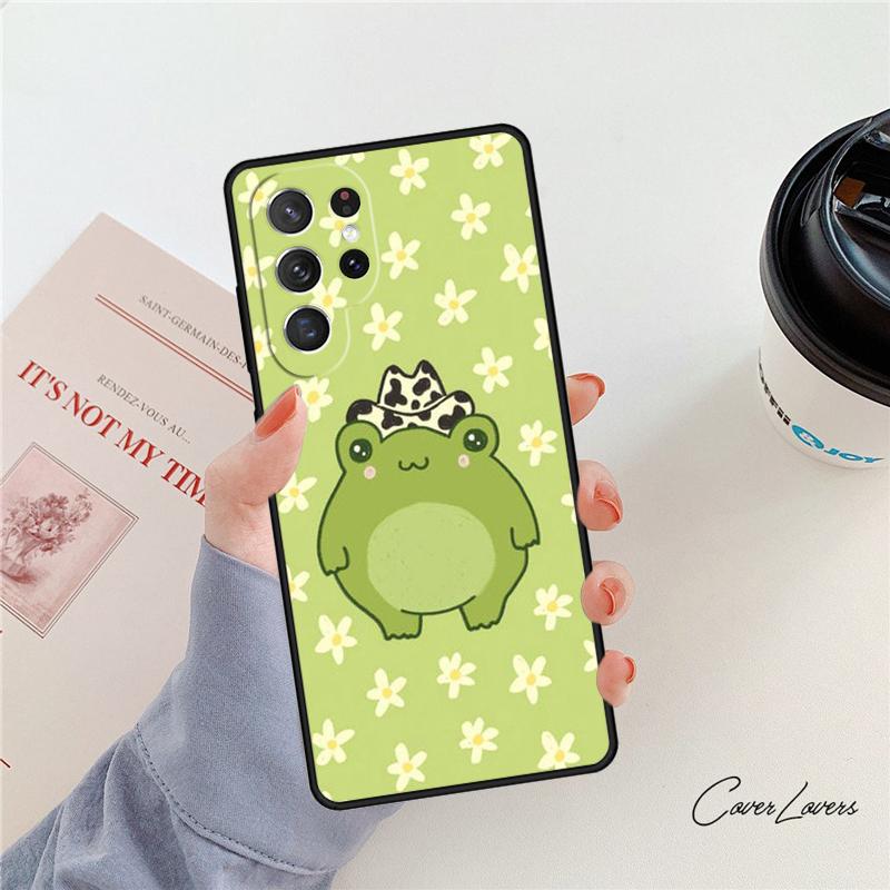 Чехол для телефона с грибной лягушкой Для Samsung Galaxy S24 S25 S23 S22 Ultra Note 10 20 Plus S20 S21 FE Чехол