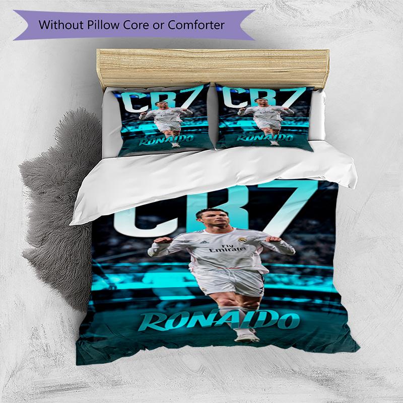 Ronaldo's Cb7 Ronaldo Celebration Bedding Set, Breathable Duvet Cover with Pillowcases, Soft Bed Linen for Bedroom Home Decoration, Perfect Festival B