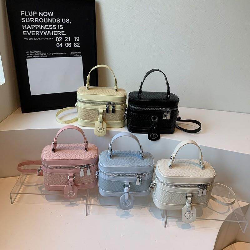 Однотонная плетеная сумка через плечо кроссбоди, модная женская