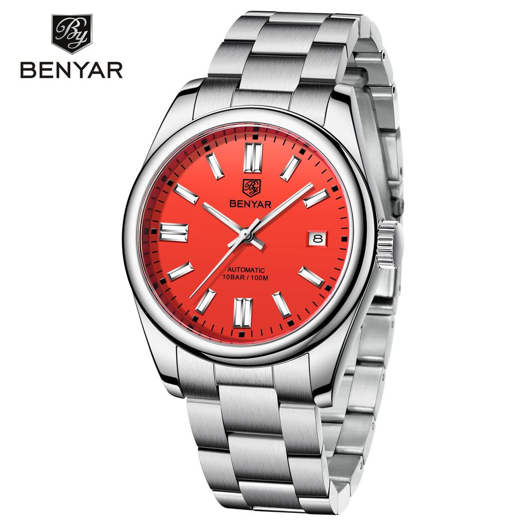 BENYAR Men's High-End Luxury Item Mechanical Watch Stainless Sapphire Calendar Diving Luminous Watch Exclusive Limited Edition