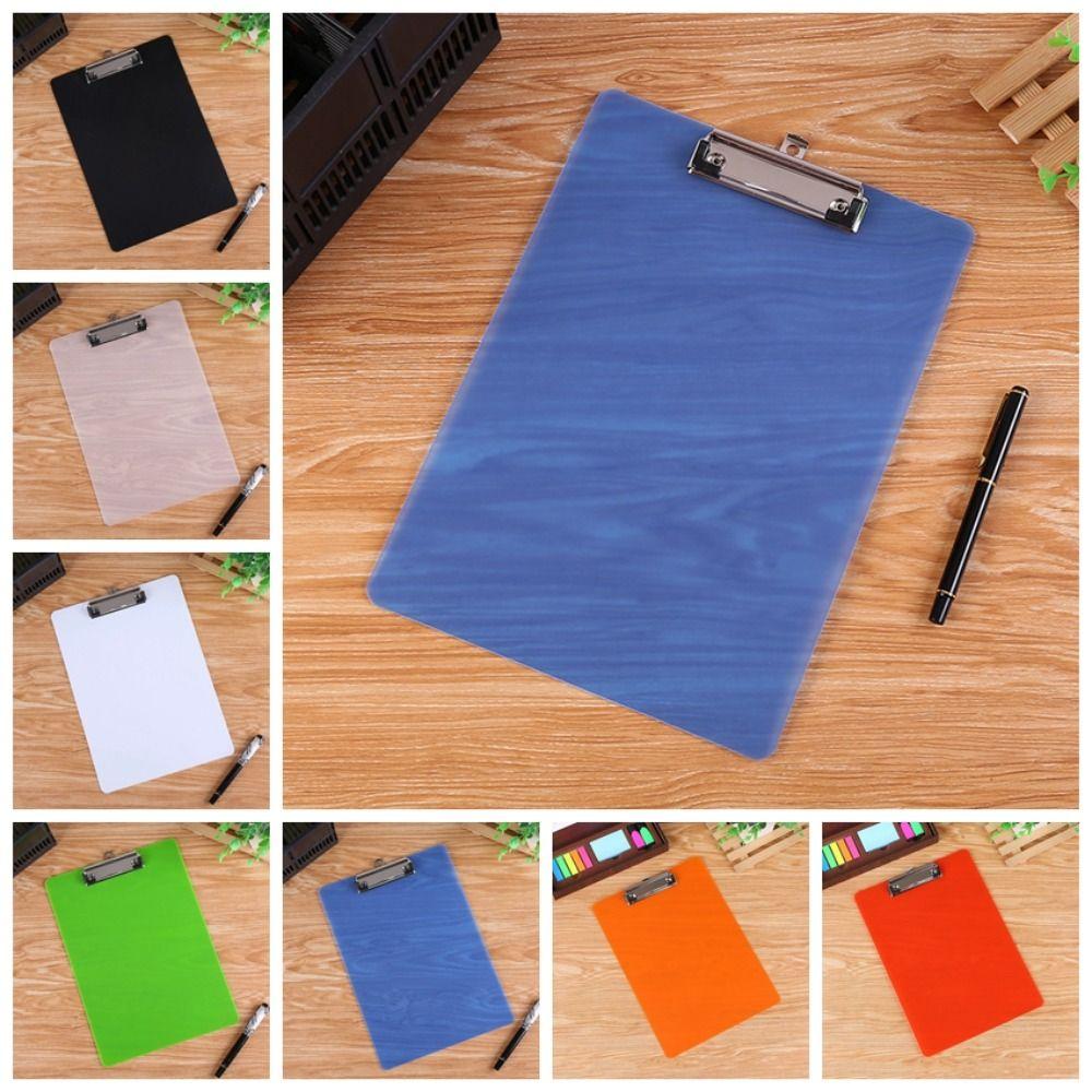 With Low Profile Gold Clip A4 Paper Organizer Writing Sheet Pad File Folder Board Clamp  Menu Data