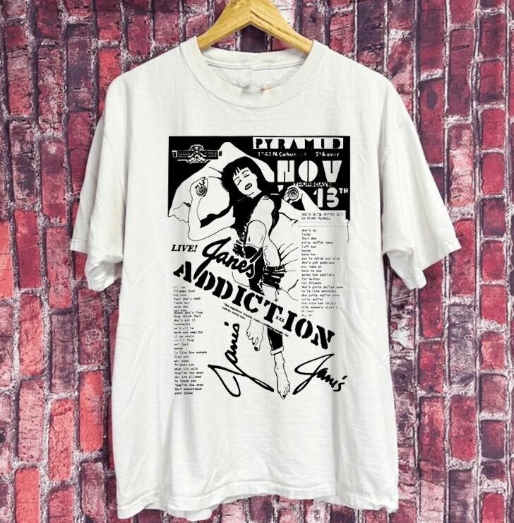 Jane's Addiction album rock band white t-shirt S-2345XL QT1503 Unisex T-Shirt