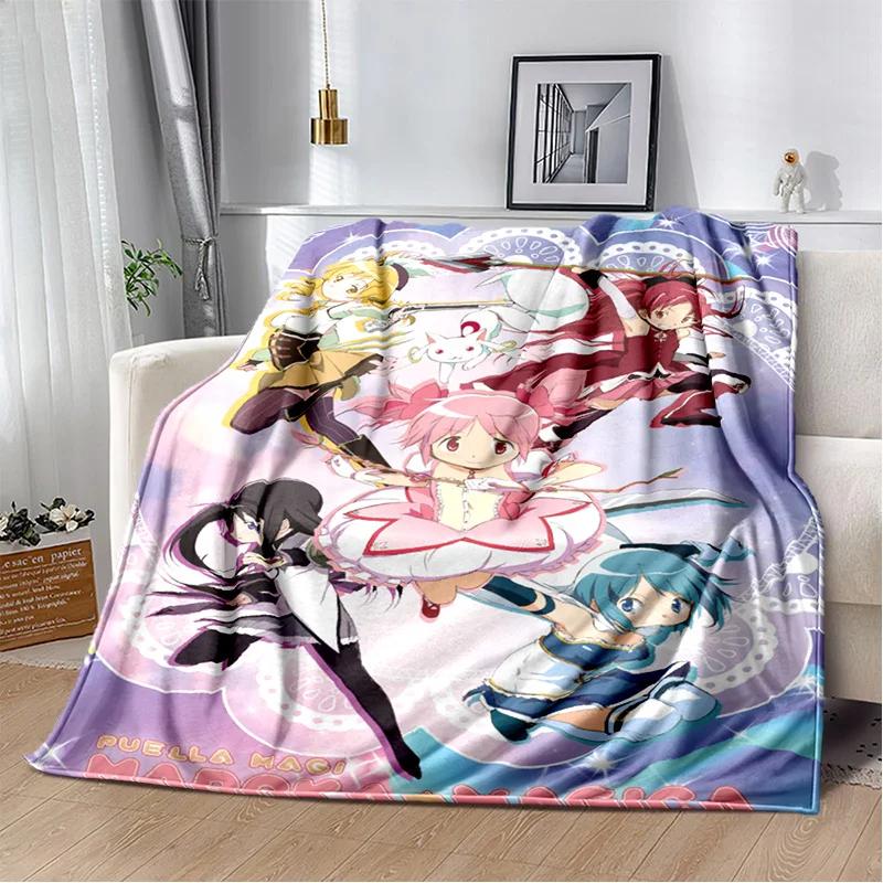 Одеяло с рисунком Puella Magi Madoka Magica, мягкое одеяло для дома, спальни, кровати, дивана, пикника, путешествия, офиса, детское одеяло