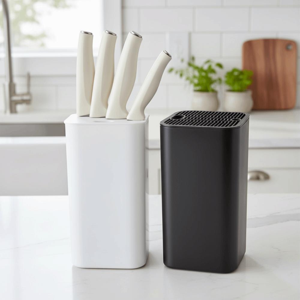 Detachable Cutter Holder Square Cutter Block Convenient Kitchen Utensil Organizer Drain Rack