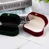 Velvet Trinket Box Ring Box Jewelry Organizer Double Rings Boxjewelry Box