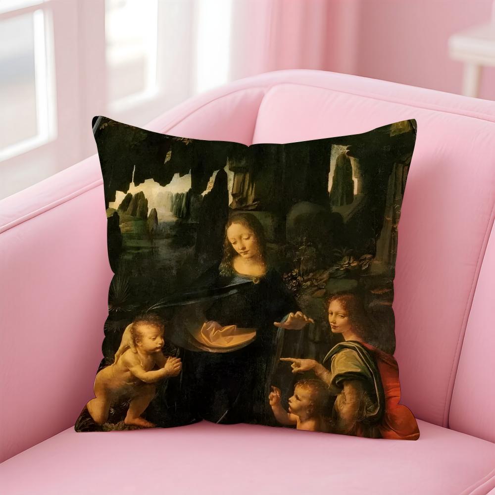 PPiero da Vincis Cushion Cover Pillow Case Ultra Soft Skin Friendly Fabric Cloud Like Comfort  Concealed Zipper