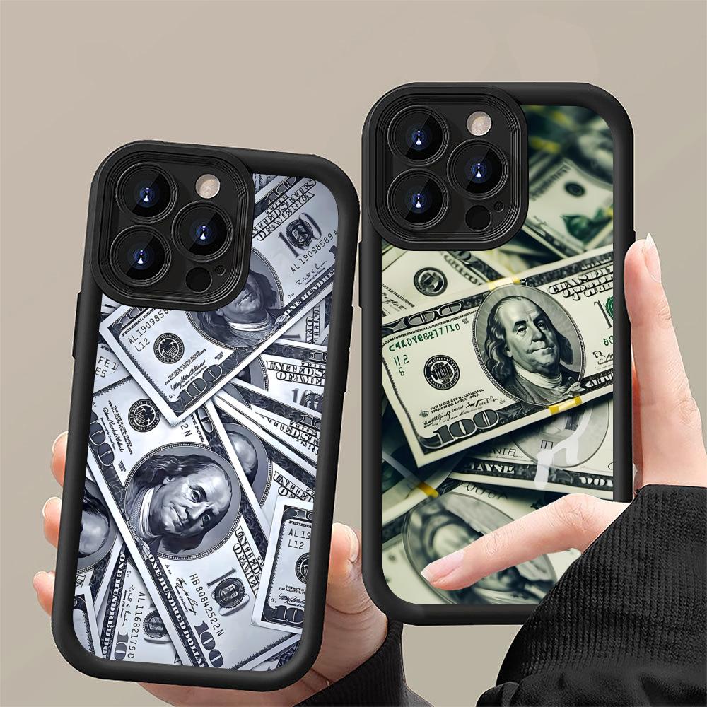 USD Доллар Утолщенный ТПУ Чехол для Мобильного Телефона для iPhone 17 16 15 14 13 12 11 Air Pro Max Plus Цветной Чехол