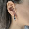 Серебряные серьги с сапфиром nano 2.35ct (2195078)
