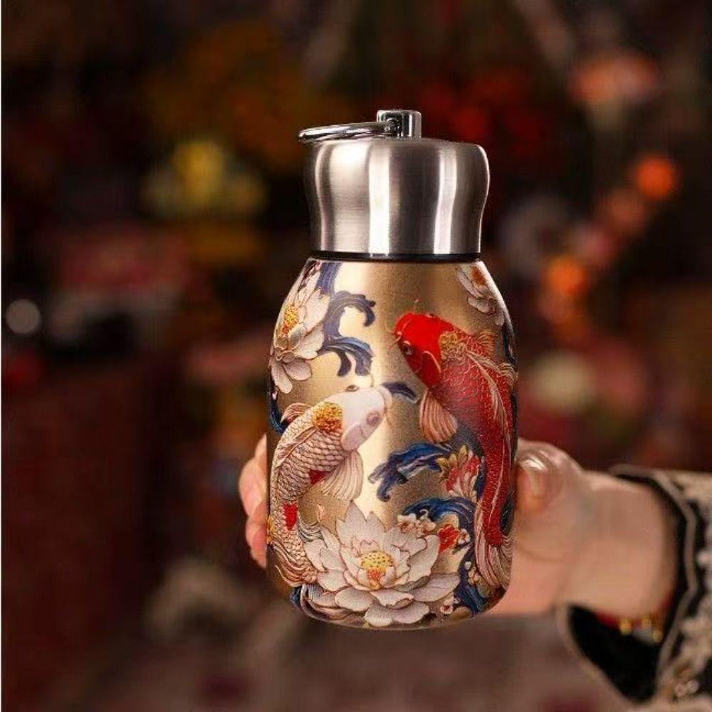 Термокружка из нержавеющей стали 316, герметичная, портативная бутылка для воды, прочная, 300 мл, тонкая термобутылка