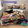 3pcs The Dino Driver's Wild Journey Print Cover Set Ultra Soft, Breathable, and Comfortable Bedding with Stylish Design for Bedroom and Guest Roo