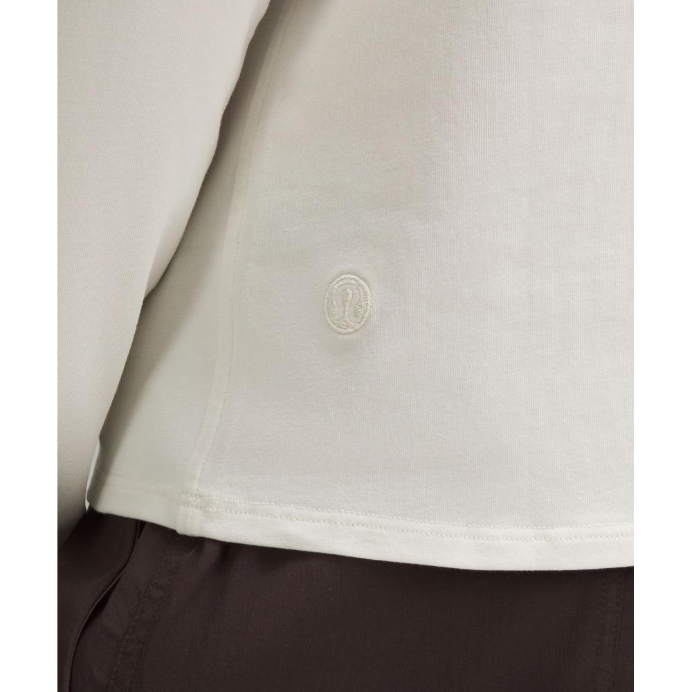Lululemon Organic Cotton Crewneck Long Sleeve Shirt Bone