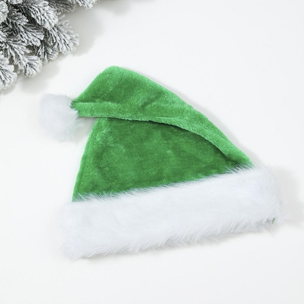 Pom Pom Plush Christmas Hat Faux Fur Trim Festive Santa Cap Christmas Santa Hat Christmas Parties