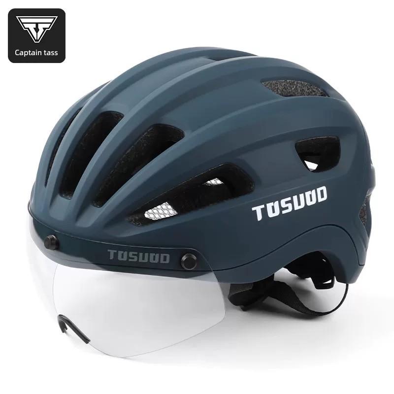 Captain Tass Bicycle Cycling Helmet Women's Summer New Arrival Integrated Breathable Helmet Men's Road Bike Equipment