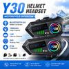 Y30 Bluetooth 6.0 Helmet Intercom Headset Handsfree 1000mAh Battery With LED Flash Light For 2 Riders 10m Talkinng