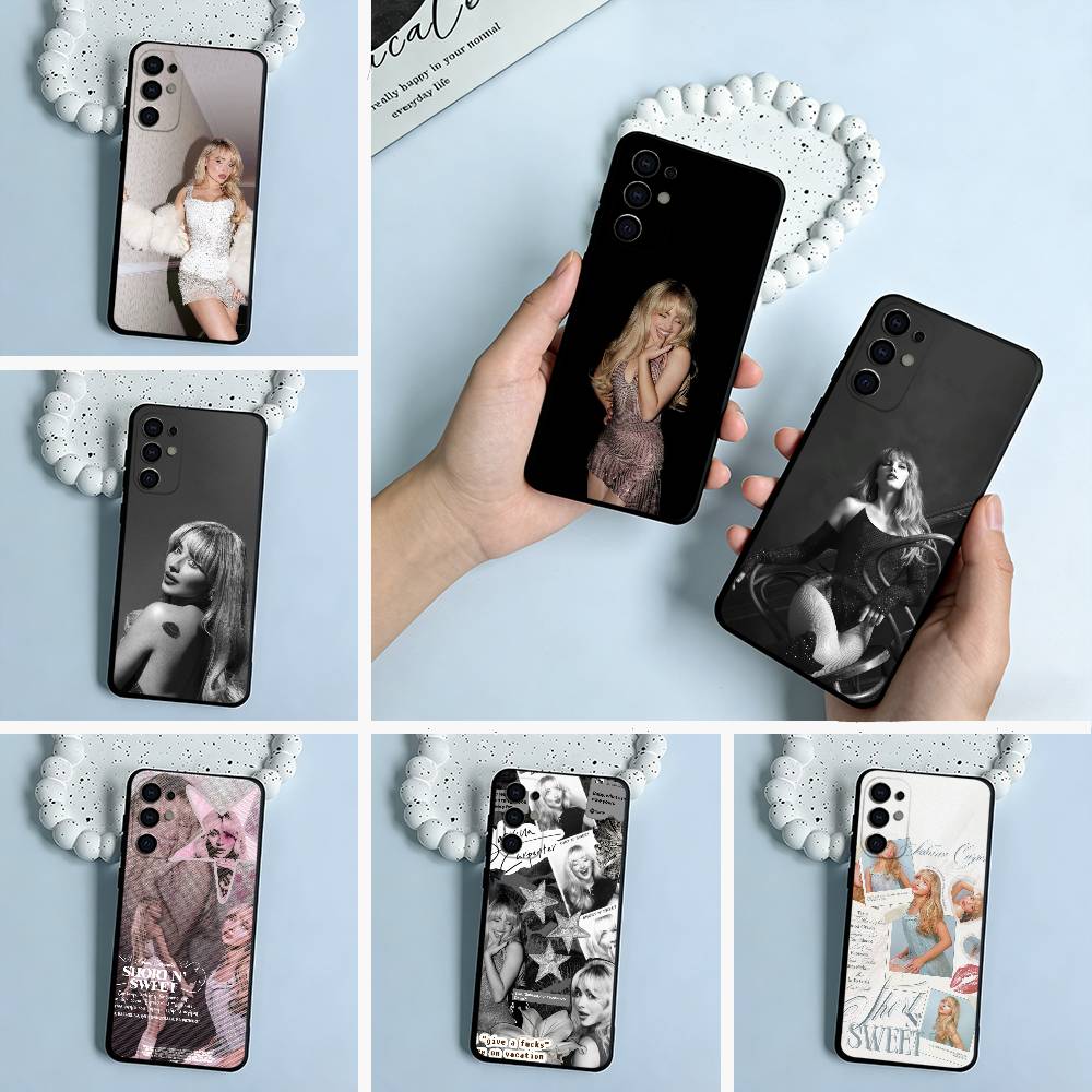 Поп-певица-S-Сабрина -К-Карпентер Чехол для телефона для Samsung S25,S24,S21,S22,S23,S30,Ultra,S20,Plus,Fe,Lite,Черный Мягкий Силикон