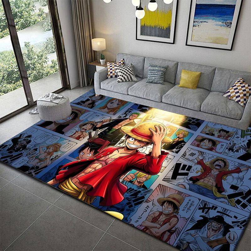 One Piece Anime Style Design Rug Soft Non-Slip Carpet for Bedroom Living Room Decor