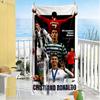 Ronaldo's Dynamic Pose Beach Towel High Absorbency & Quick-Dry Comfortable Lightweight Suitable for Swimming, Gym, Camping, Yoga Vacation