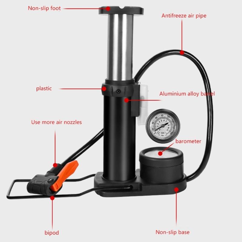 Насос для горных велосипедов, 140 фунтов на кв. дюйм, велосипедные воздушные насосы с манометром
